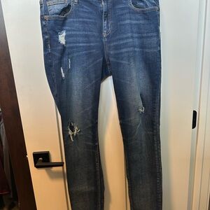 Miss Me Women's Straight Leg Jeans - Dark Blue